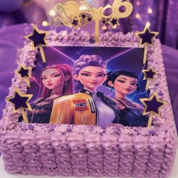 Ξύλινο Cake Topper Μικρόφωνο | Όνομα & Ηλικία | Σετ με Αστέρια